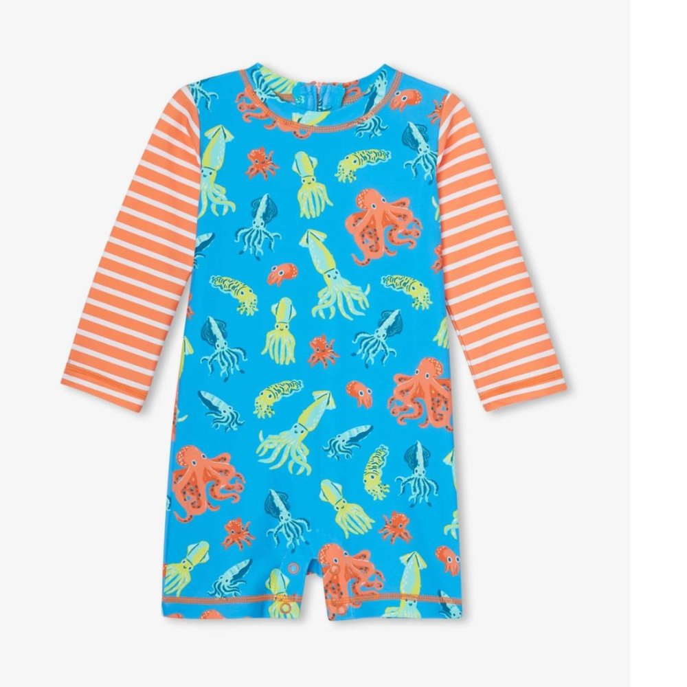 NWT Hatley | Baby One-Piece Rashguard | Octopus Print | Size 12-18 Months